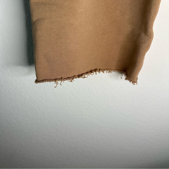 Frank & Eileen Catherine Favorite Sweatpants in Camel SZ S Raw Hem Cropped - Picture 5 of 10